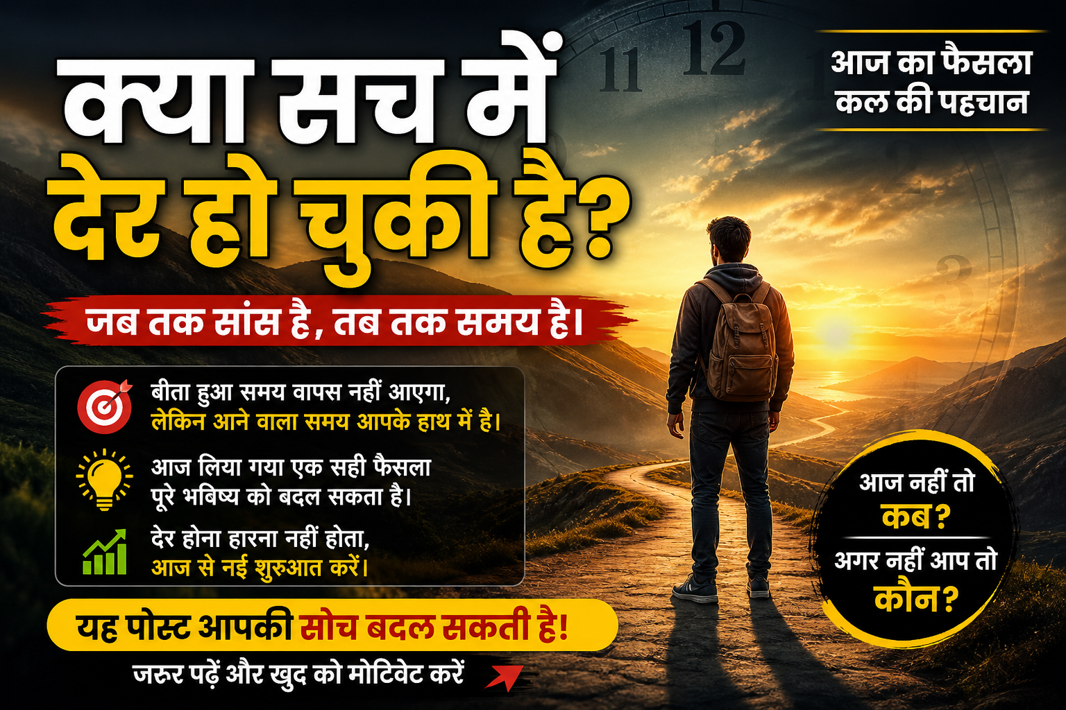 “Motivation in Hindi: जिंदगी बदलने का सही समय आज है, अभी है।”
