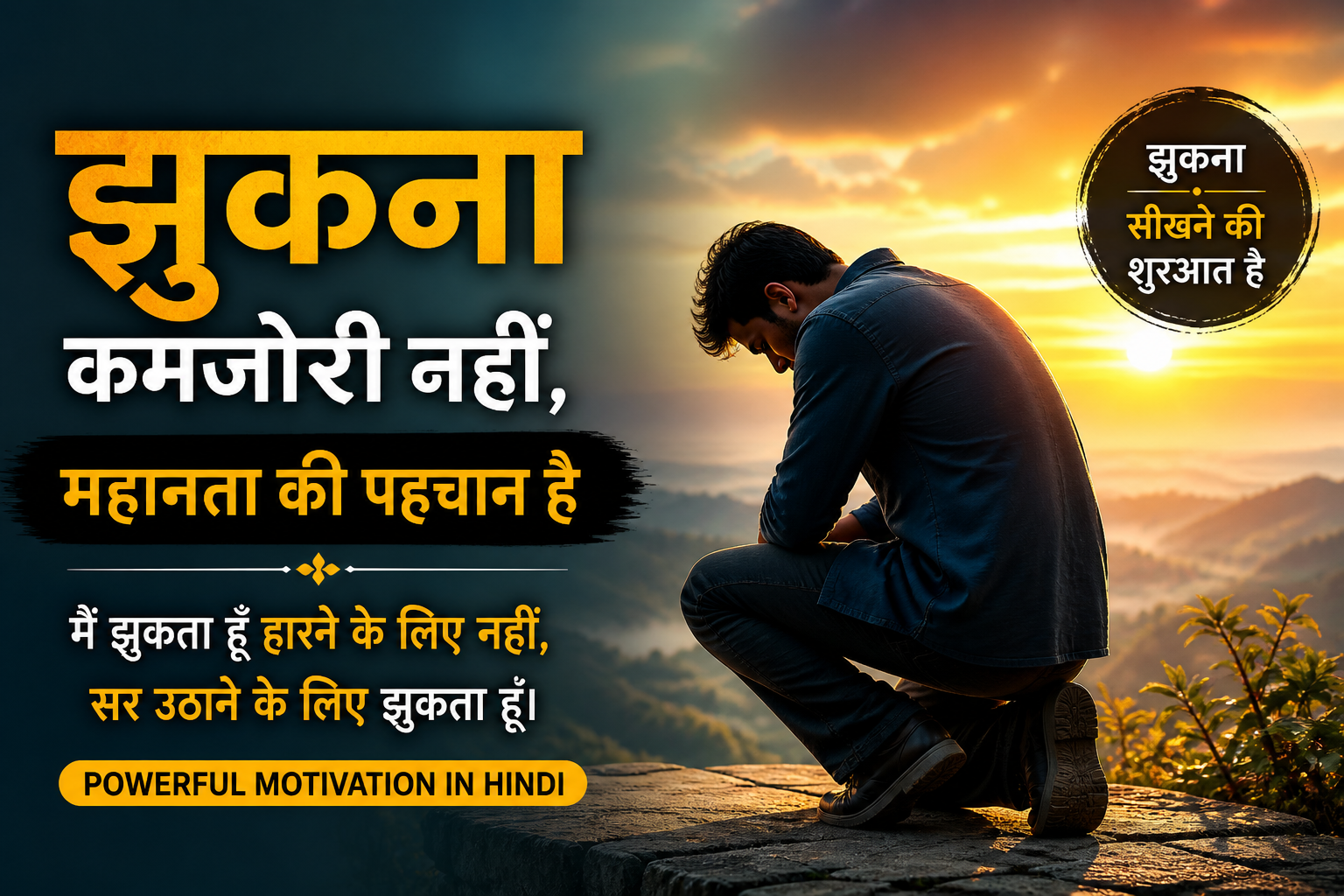 “Motivation in Hindi – झुकना कमजोरी नहीं बल्कि महानता की पहचान है”